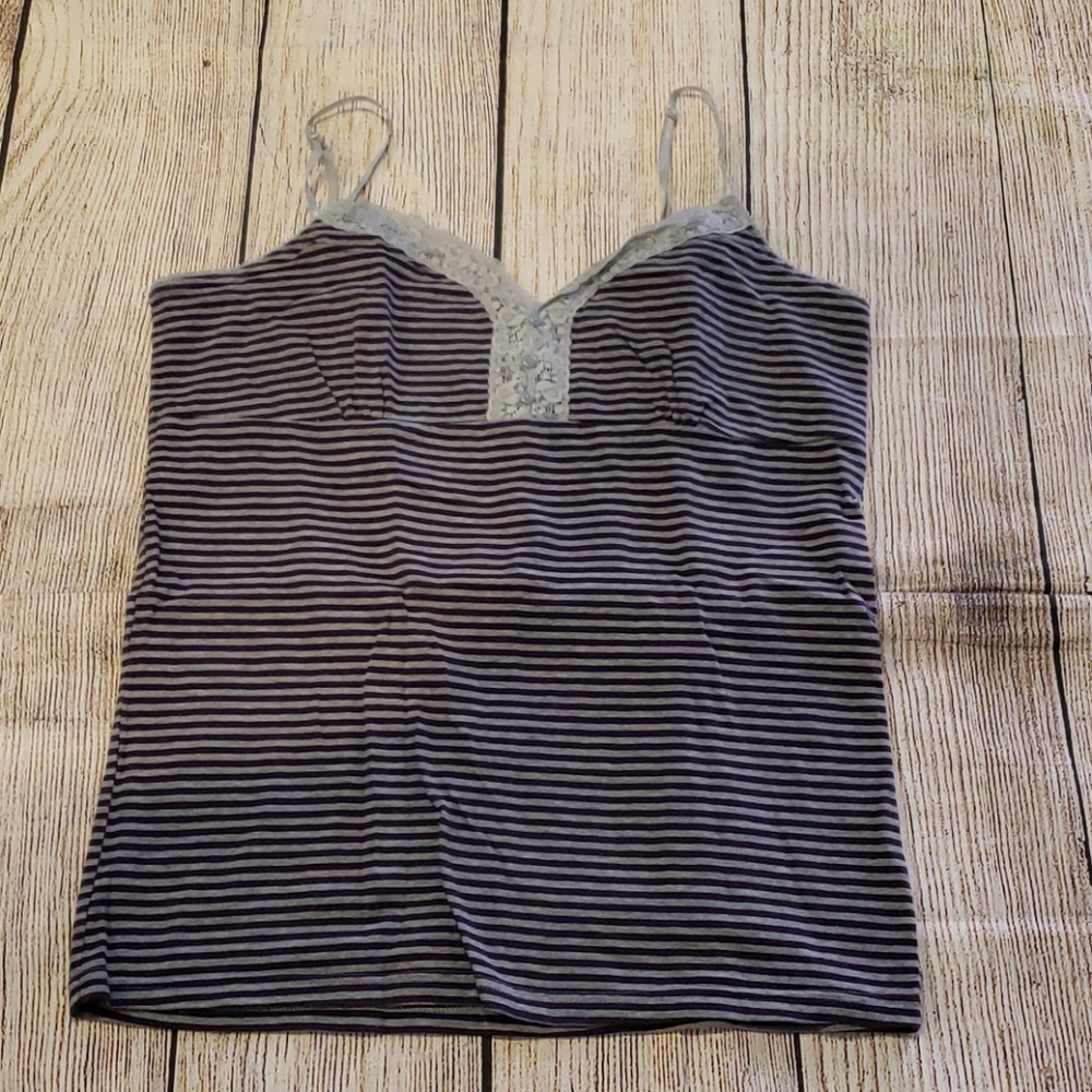 Fade glory spaghetti strap strip tunic size large